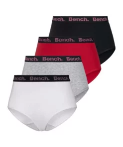 Bench. High-Waist-Slip (4 Stück) mit weichem Logo-Webbündchen Wei&szlig; | navy, Rot | navy, Rot | wei&szlig; | grau -Bench Verkaufsgeschäft 6ffd2614 fb26 5b64 b38b ad11df3799f6