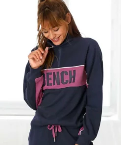 Bench. Sweatshirt »Contrast« im Color-Blocking Design mit Logoprint Grau-meliert-pfirsich, Navy-pink, Wei&szlig;-schwarz