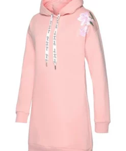 Bench. Sweatkleid mit Blumenprint auf der Schulter Schwarz, Wei&szlig;, Rauchrosa -Bench Verkaufsgeschäft 849a07bb 6bab 536d a390 7b89ec217921