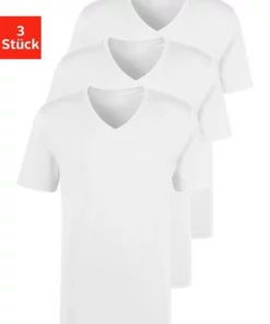 Bench. V-Shirt (3er-Pack) Navy | grau-meliert | schwarz, Rot | wei&szlig; | navy, Wei&szlig;