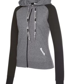 Bench. Kapuzensweatjacke mit farblich abgesetzten Ärmeln Dunkelgr&uuml;n-hellgrau, Schwarz-dunkelgrau, Rosa-wei&szlig; -Bench Verkaufsgeschäft 923a4e83 e4a3 55df ba88 3f14f2c88d92