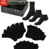 Bench. Sportsocken (Box, 20-Paar) 3 Längen in einer Box 6 x schwarz | 7 x weiß | 7 x grau-meliert, 20 x schwarz