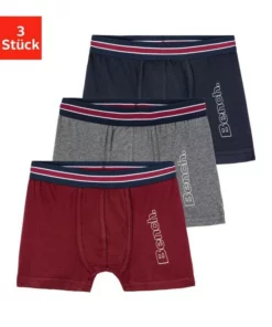Bench. Boxer (3 Stück) mit Logo Print auf dem Bein