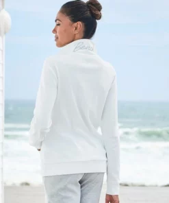 Bench. Sweatjacke mit glänzender Logostickerei am Stehkragen Schwarz, Ecru, Hellgrau-melange -Bench Verkaufsgeschäft a89c2a13 859f 50c7 ae33 e271b6ab3022