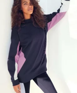 Bench. Sweatshirt mit Stehkragen und Kontrastdetails