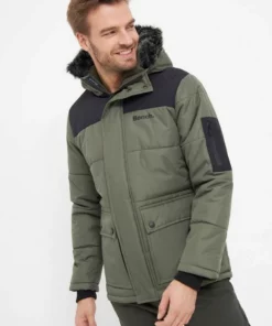 Bench. Regenmantel »Tillor« Fake-Fur, Handytasche, Cargotaschen, Logo Khaki, Schwarz -Bench Verkaufsgeschäft b42e56b7 db07 5e8a a52f cab75e595268