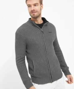 Bench. Funktionsjacke »Lido« Eleganter Rippstrick, Stickerei Navy, Charcoal Marl -Bench Verkaufsgeschäft c4f683a9 dcdc 52d1 a88f 58a85570183c