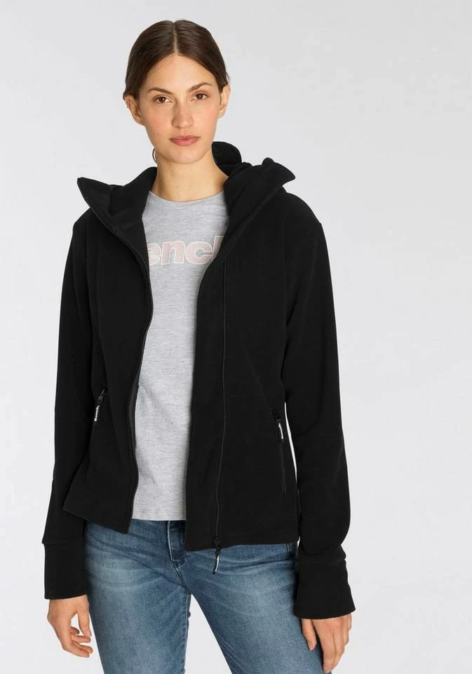 Bench. Fleecejacke »NINJA« mit hochschließendem Kragen & Kapuze Marine, Bordeaux, Schwarz 2 Bench. Fleecejacke »NINJA« mit hochschließendem Kragen & Kapuze Marine, Bordeaux, Schwarz – Bild 2