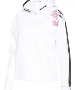 Bench. Hoodie mit bedrucktem Tape und Blumenprint Wei&szlig;, Schwarz, Rauchrosa -Bench Verkaufsgeschäft ca7d2827 8664 5d58 a72b 9548f19bc805
