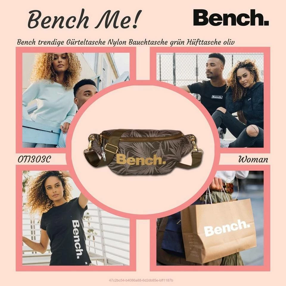 Bench. Gürteltasche »D2OTI303C Bench modische Gürteltasche oliv« (Gürteltasche), Damen, Jugend Tasche aus Nylon, Größe ca. 25cm in grün, oliv, Blätter-Print 2 Bench. Gürteltasche »D2OTI303C Bench modische Gürteltasche oliv« (Gürteltasche), Damen, Jugend Tasche aus Nylon, Größe ca. 25cm in grün, oliv, Blätter-Print – Bild 2