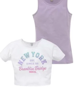 Bench. T-Shirt (Set, 2-tlg., mit Top) mit Print im Farbverlauf