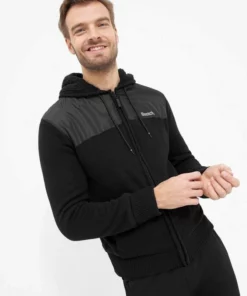 Bench. Funktionsjacke »Dillo« Eleganter Rippstrick, Stickerei Schwarz, Charcoal Marl -Bench Verkaufsgeschäft ef260ad7 4c81 541d b719 ba29697d23c3